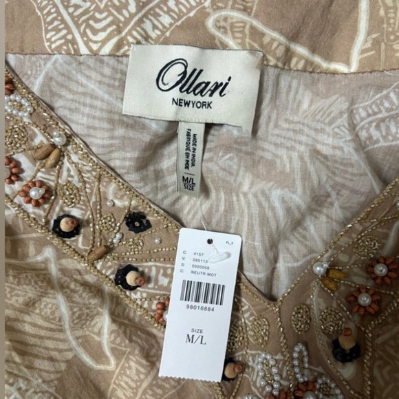 Anthropologie Olliari Beaded Puff-Sleeve Mini Dress - Picture 10 of 10